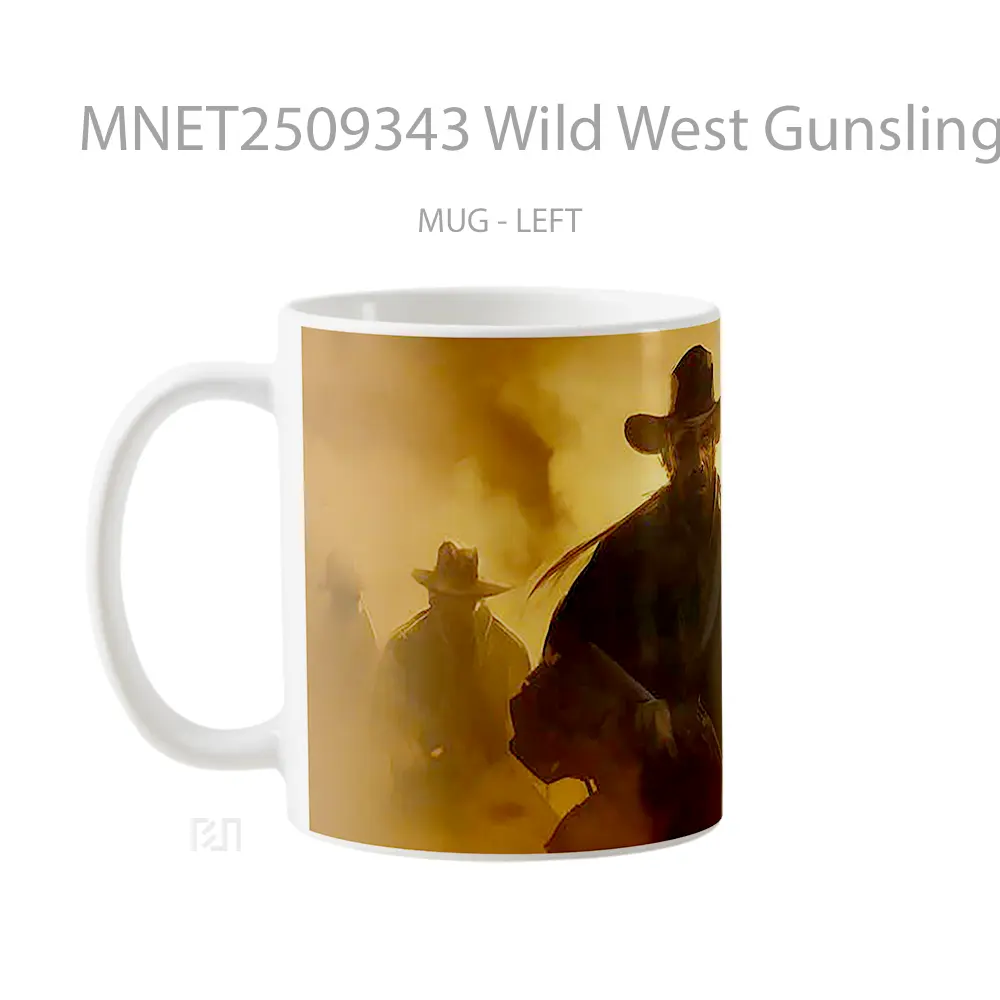 Wild West Gunslingers Dusty Scene Mug MNET2509343 - All-side / Desain