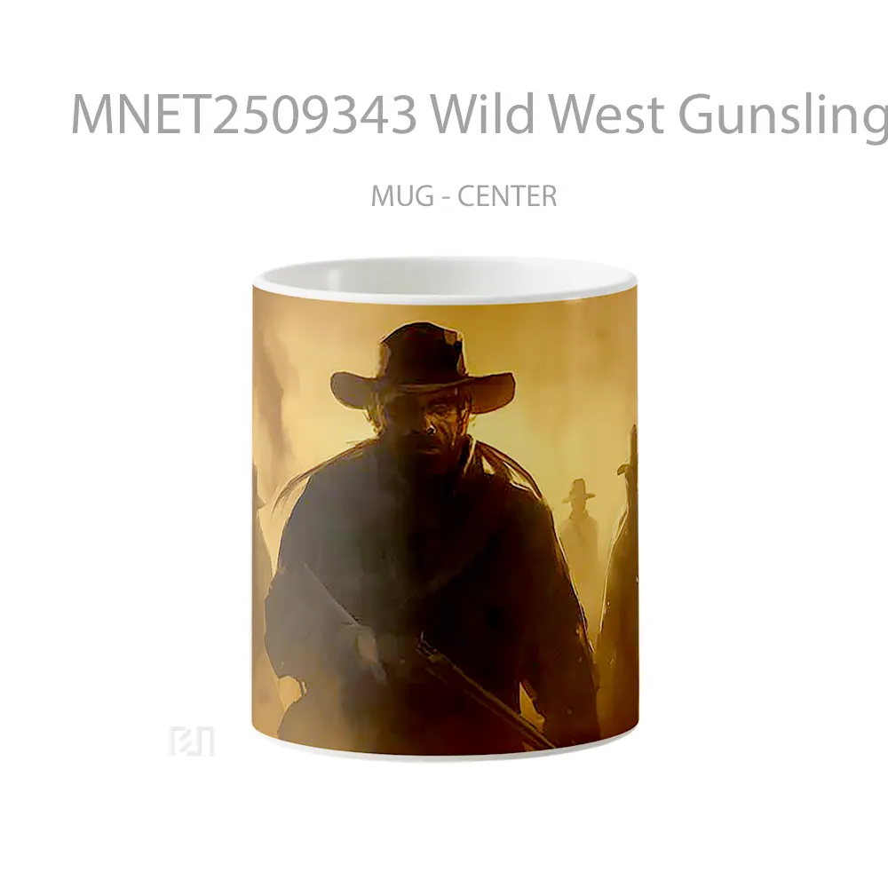 Wild West Gunslingers Dusty Scene Mug MNET2509343 - All-side / Desain