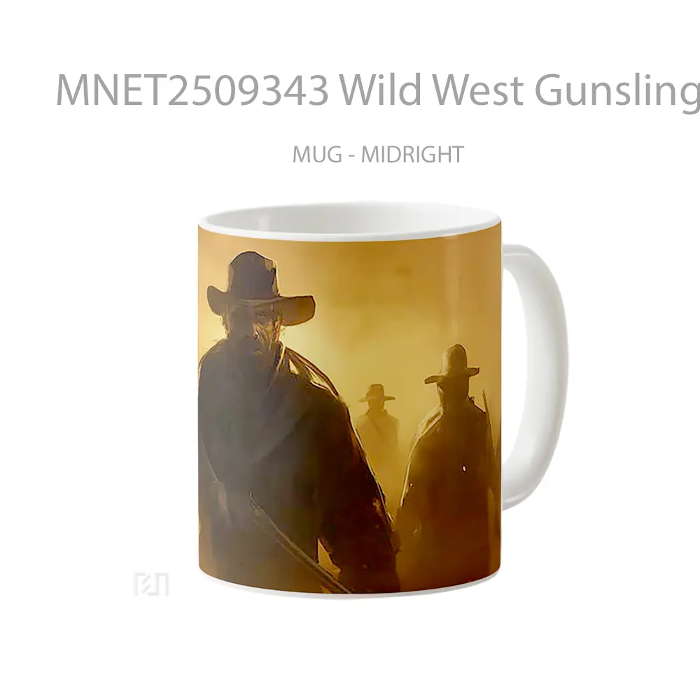 Wild West Gunslingers Dusty Scene Mug MNET2509343 - All-side / Desain
