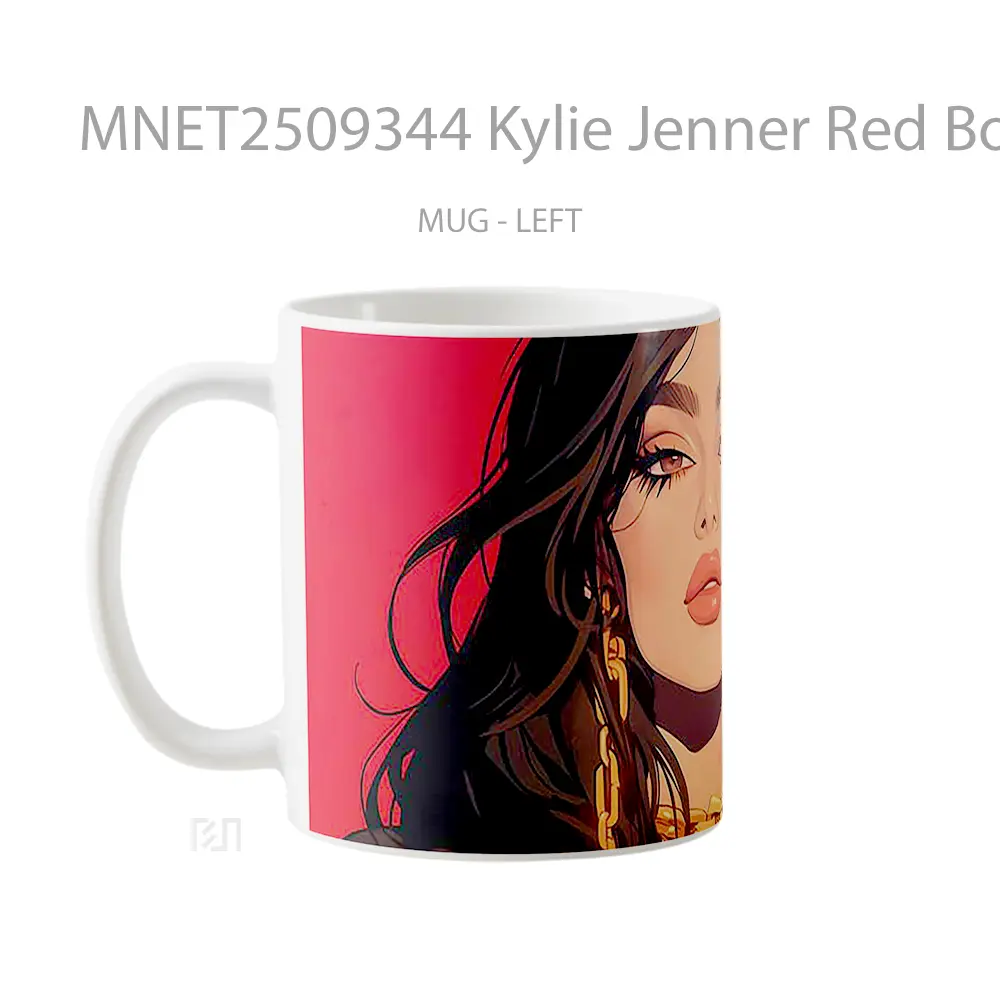 Kylie Jenner Red Bold Style Mug MNET2509344 - All-side / Desain