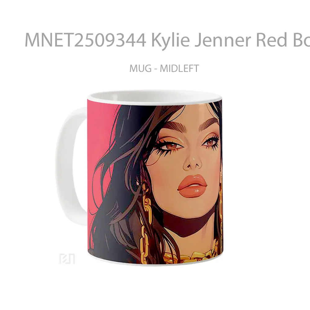 Kylie Jenner Red Bold Style Mug MNET2509344 - All-side / Desain
