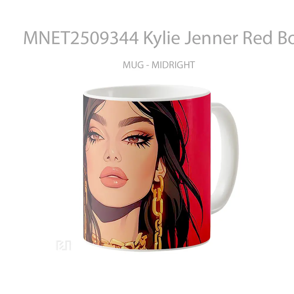 Kylie Jenner Red Bold Style Mug MNET2509344 - All-side / Desain