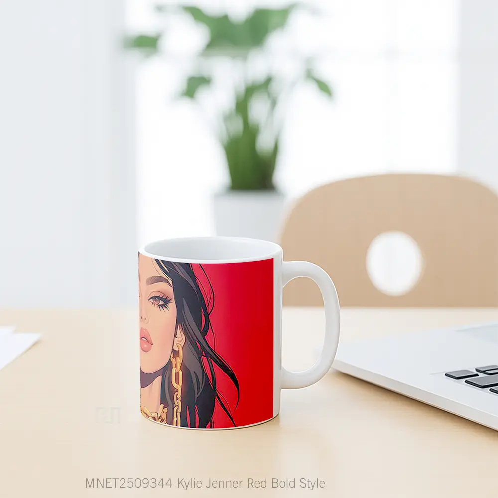 Kylie Jenner Red Bold Style Mug MNET2509344 - All-side / Desain