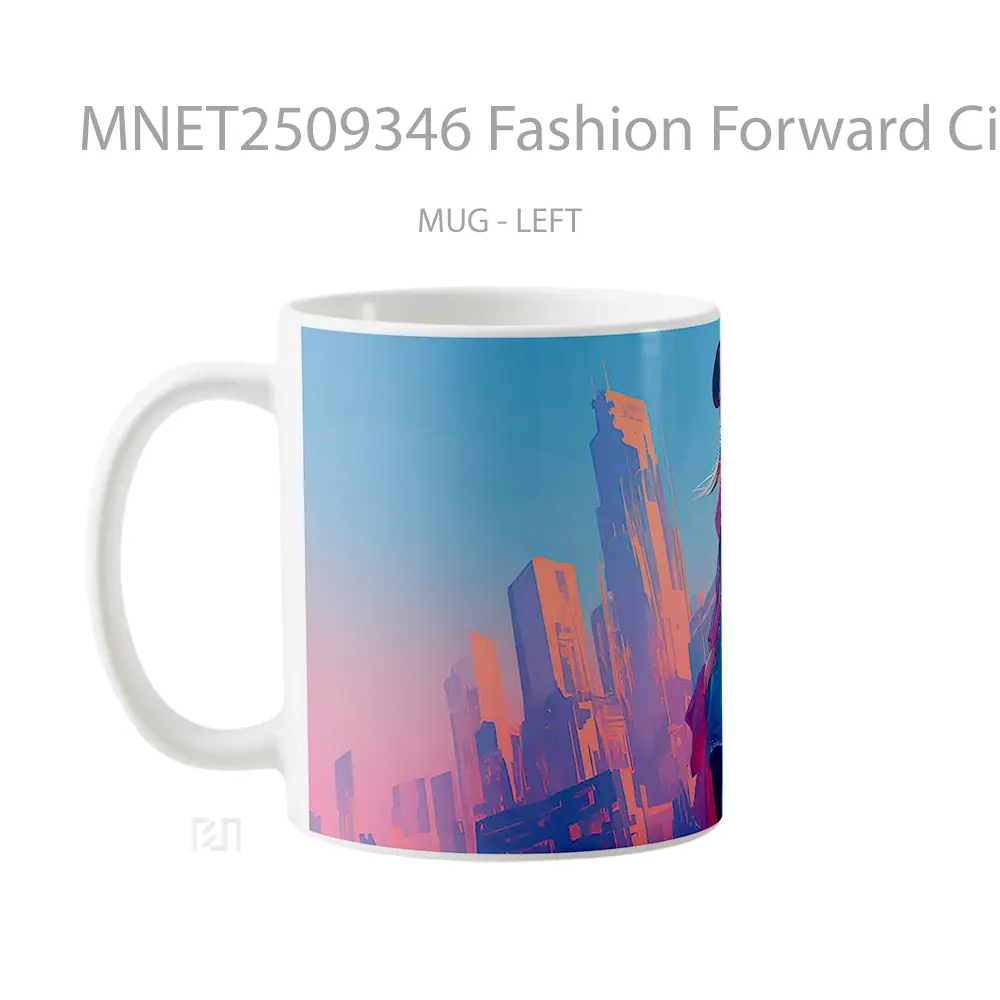Fashion Forward Cityscape Street Style Mug MNET2509346 - All-side / Desain
