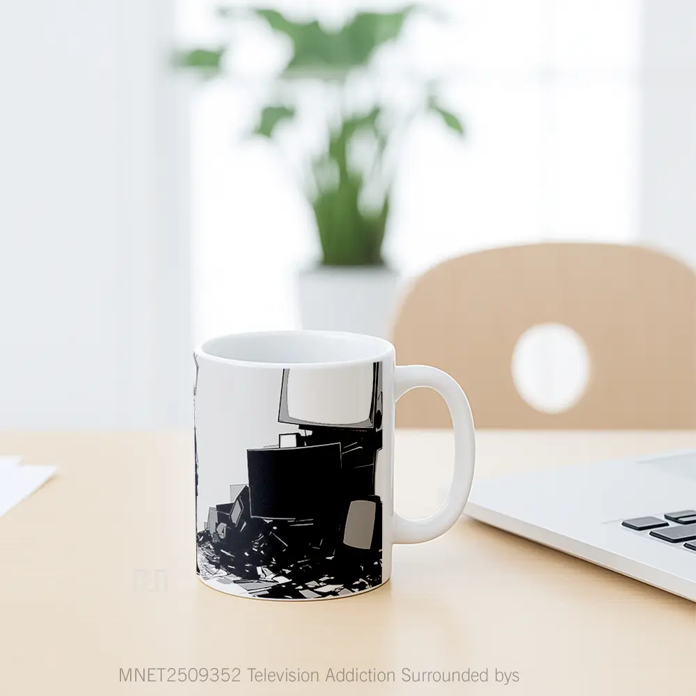 Television Addiction Surrounded Bys Mug MNET2509352 - All-side / Desain