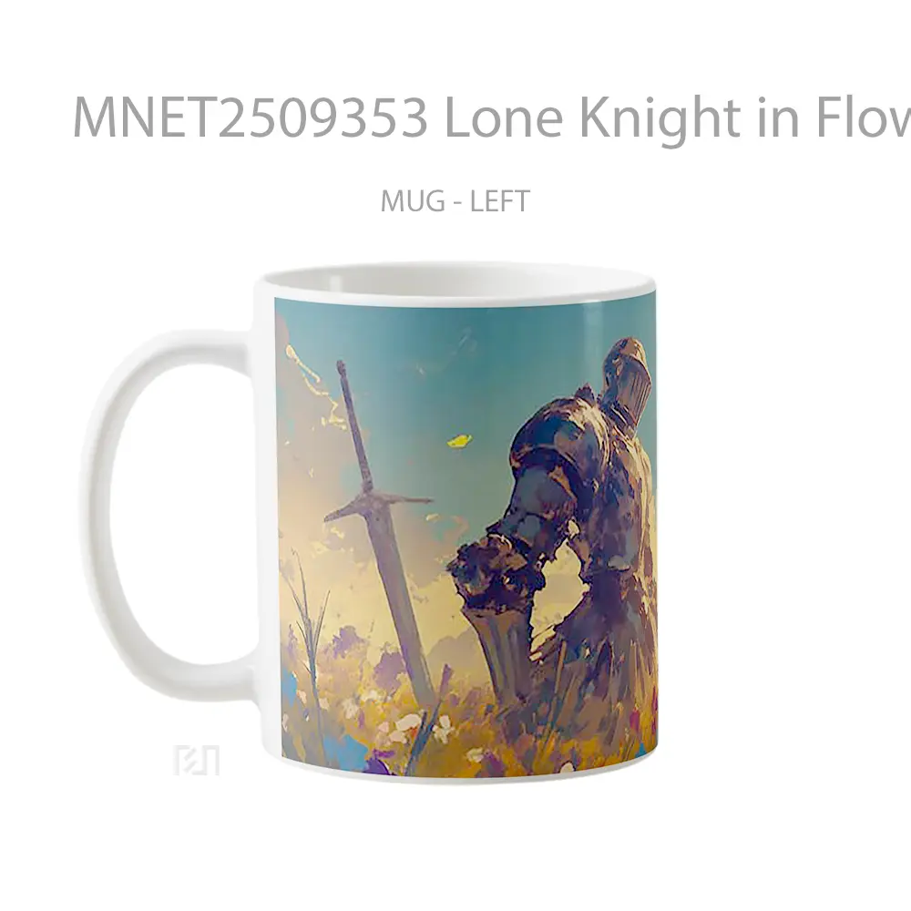 Lone Knight In Flower Field Mug MNET2509353 - All-side / Desain
