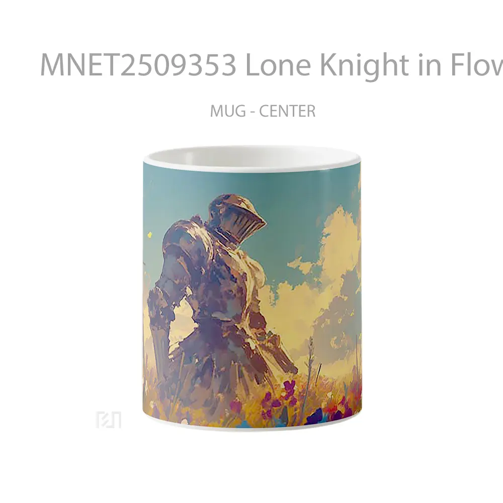 Lone Knight In Flower Field Mug MNET2509353 - All-side / Desain