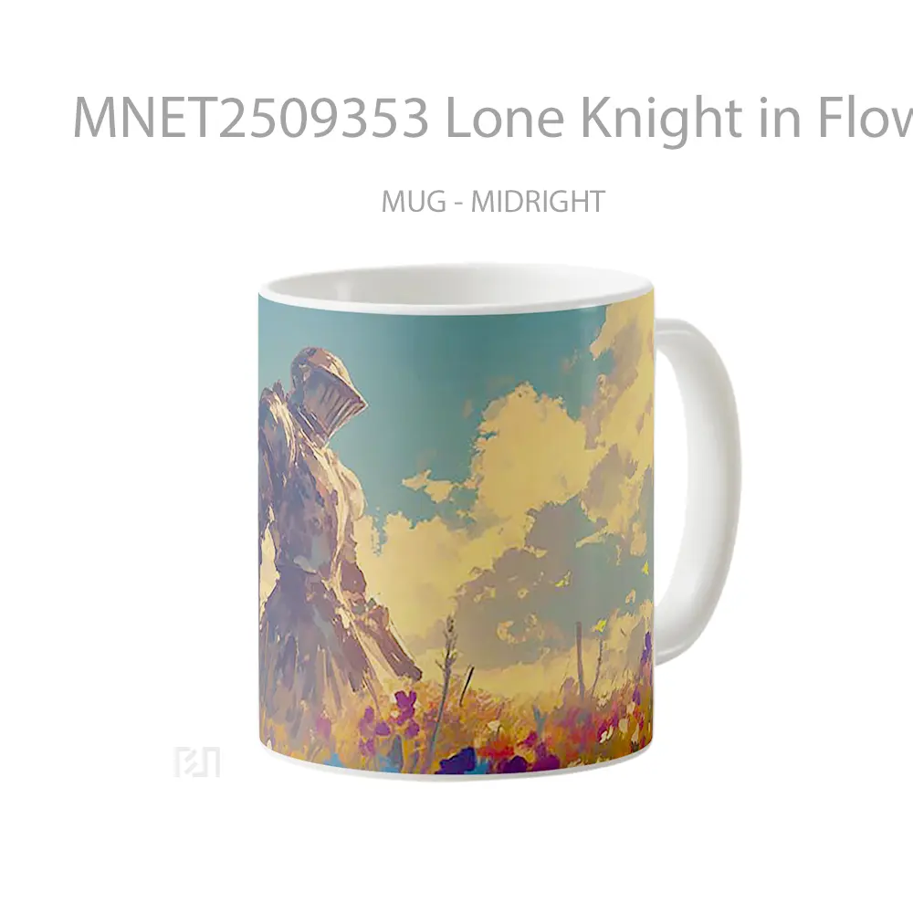 Lone Knight In Flower Field Mug MNET2509353 - All-side / Desain