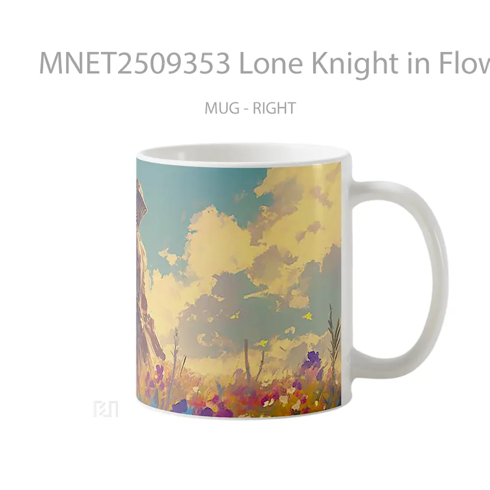 Lone Knight In Flower Field Mug MNET2509353