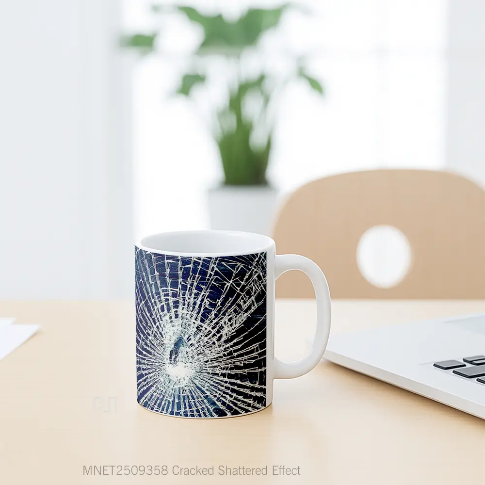 Cracked Shattered Effect Mug MNET2509358 - All-side / Desain