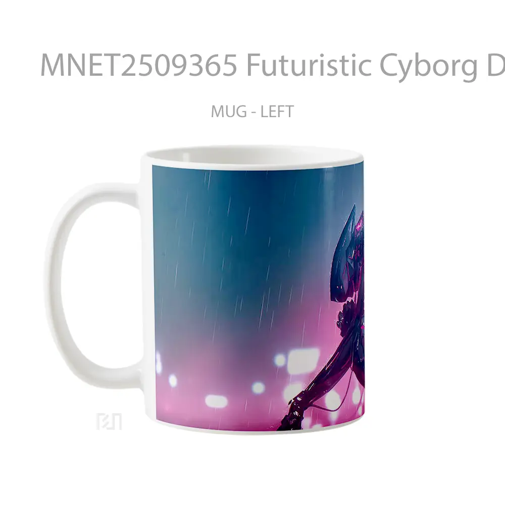 Futuristic Cyborg Dark Sci Fi Mug MNET2509365 - All-side / Desain