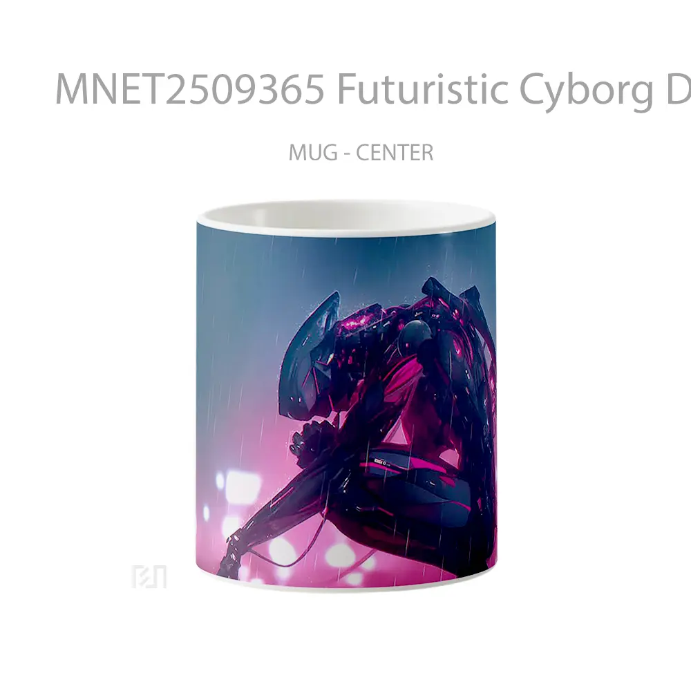 Futuristic Cyborg Dark Sci Fi Mug MNET2509365 - All-side / Desain