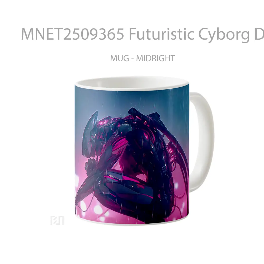 Futuristic Cyborg Dark Sci Fi Mug MNET2509365 - All-side / Desain