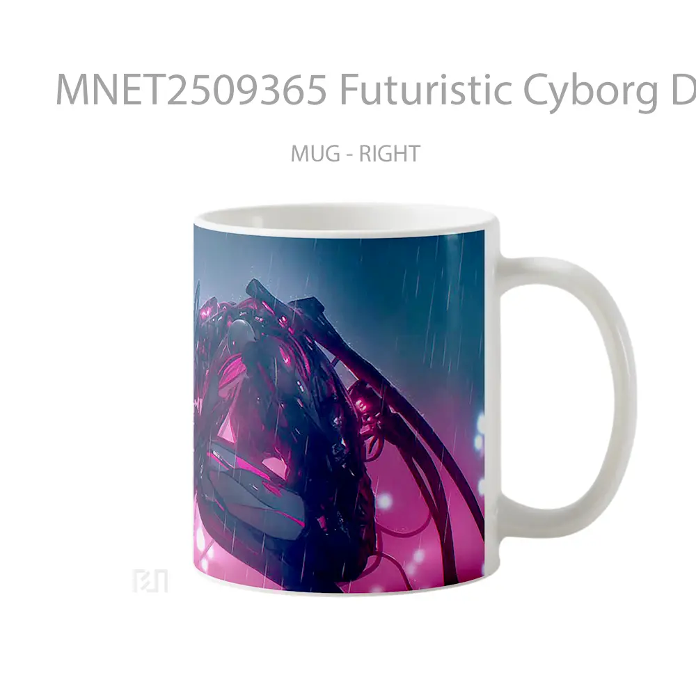 Futuristic Cyborg Dark Sci Fi Mug MNET2509365