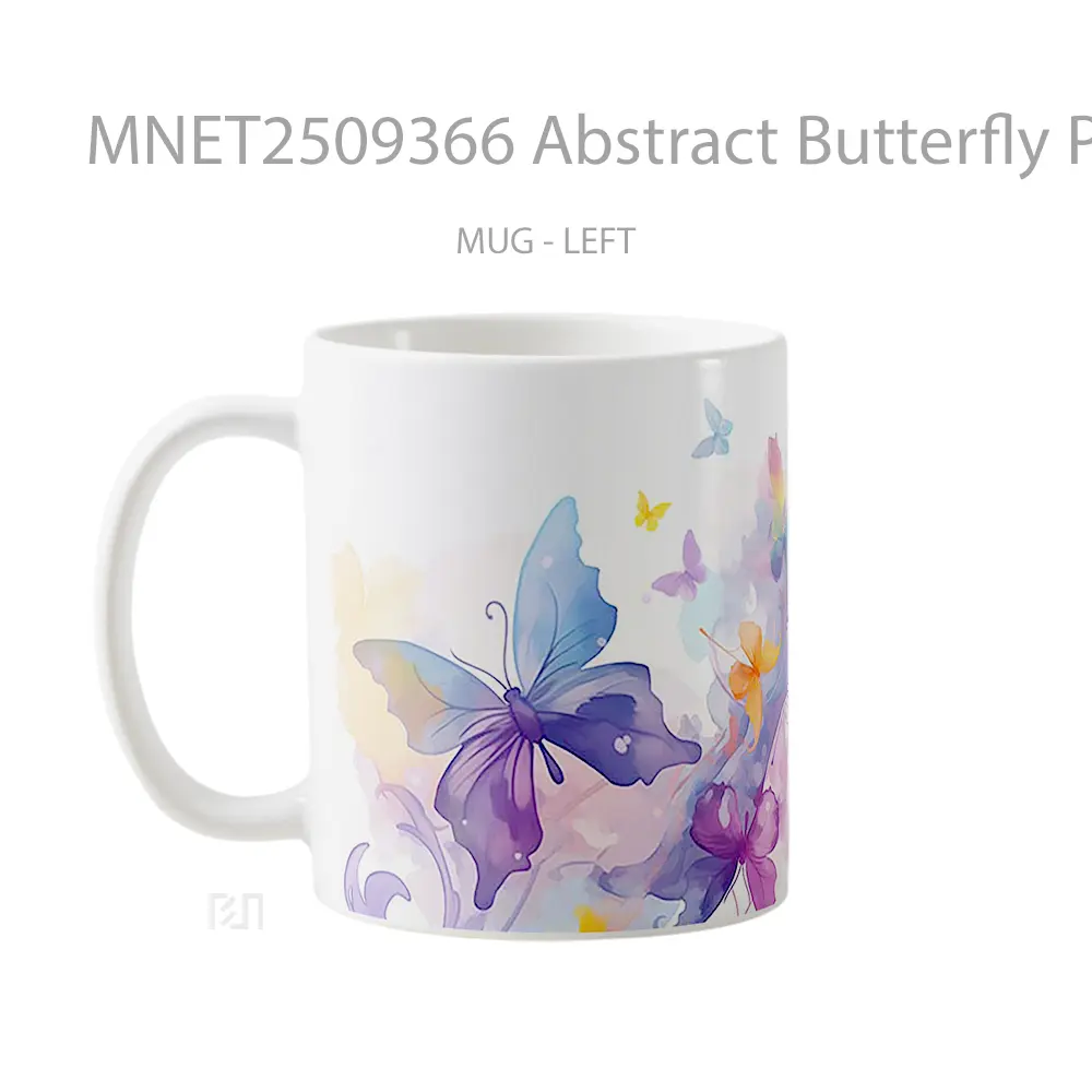 Abstract Butterfly Painting Mug MNET2509366 - All-side / Desain