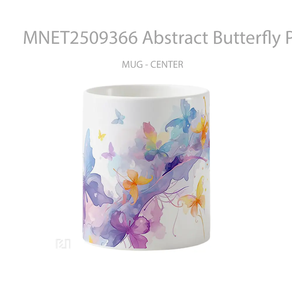 Abstract Butterfly Painting Mug MNET2509366 - All-side / Desain