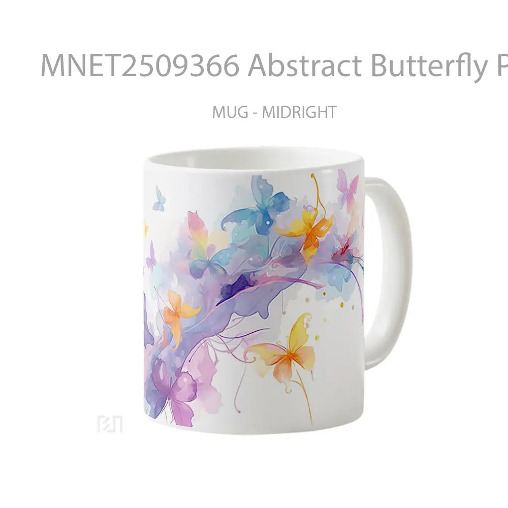 Abstract Butterfly Painting Mug MNET2509366 - All-side / Desain