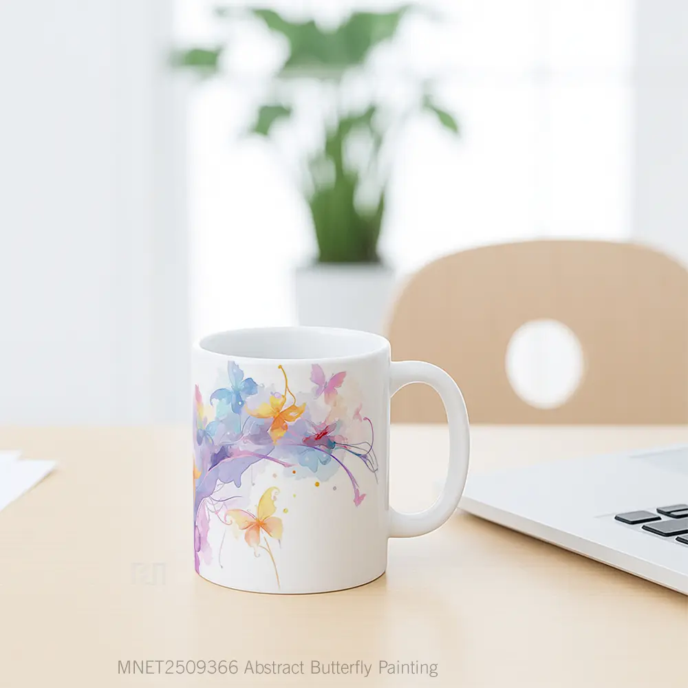 Abstract Butterfly Painting Mug MNET2509366 - All-side / Desain