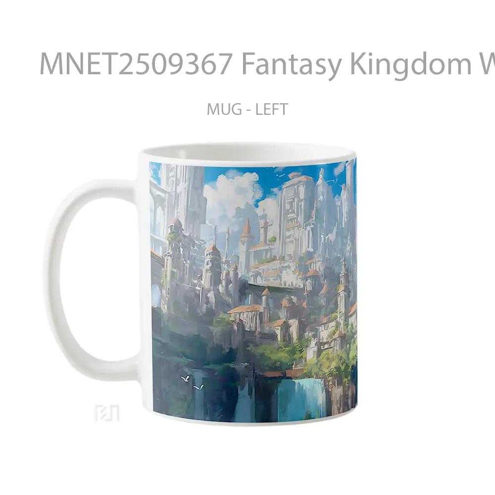 Fantasy Kingdom Waterfall City Scenic Mug MNET2509367 - All-side / Desain