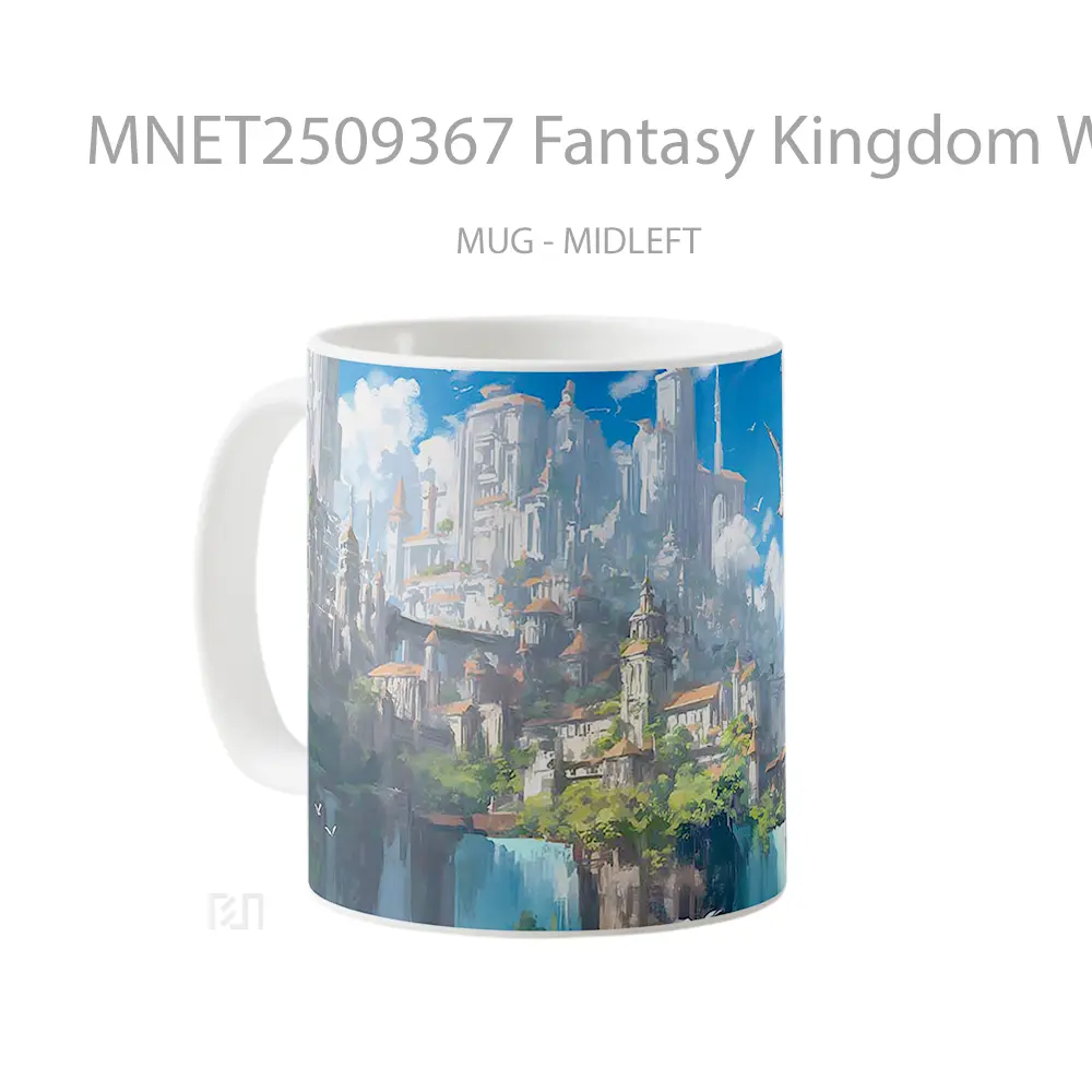 Fantasy Kingdom Waterfall City Scenic Mug MNET2509367 - All-side / Desain