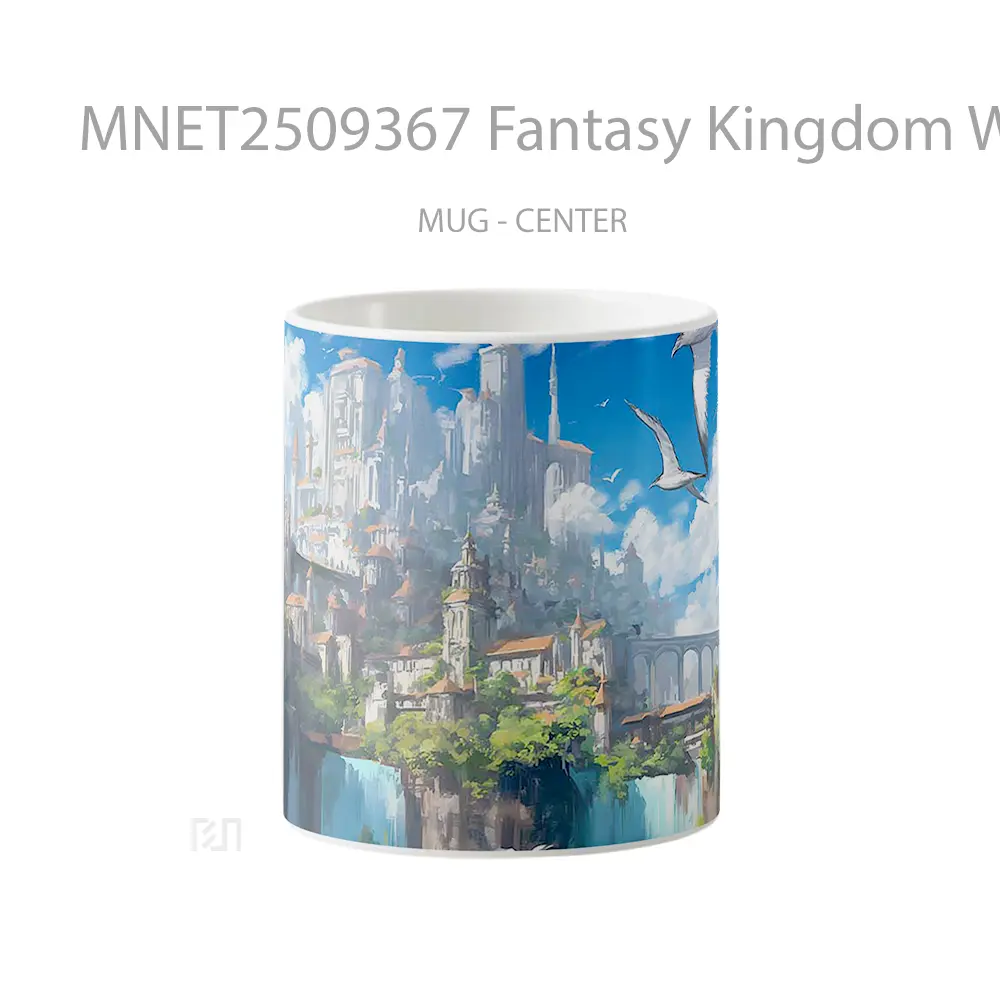 Fantasy Kingdom Waterfall City Scenic Mug MNET2509367 - All-side / Desain