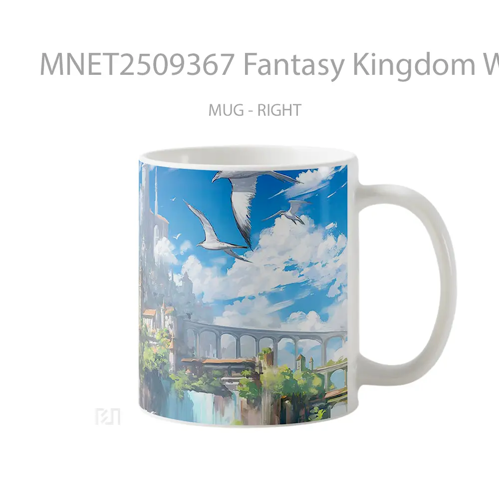 Fantasy Kingdom Waterfall City Scenic Mug MNET2509367
