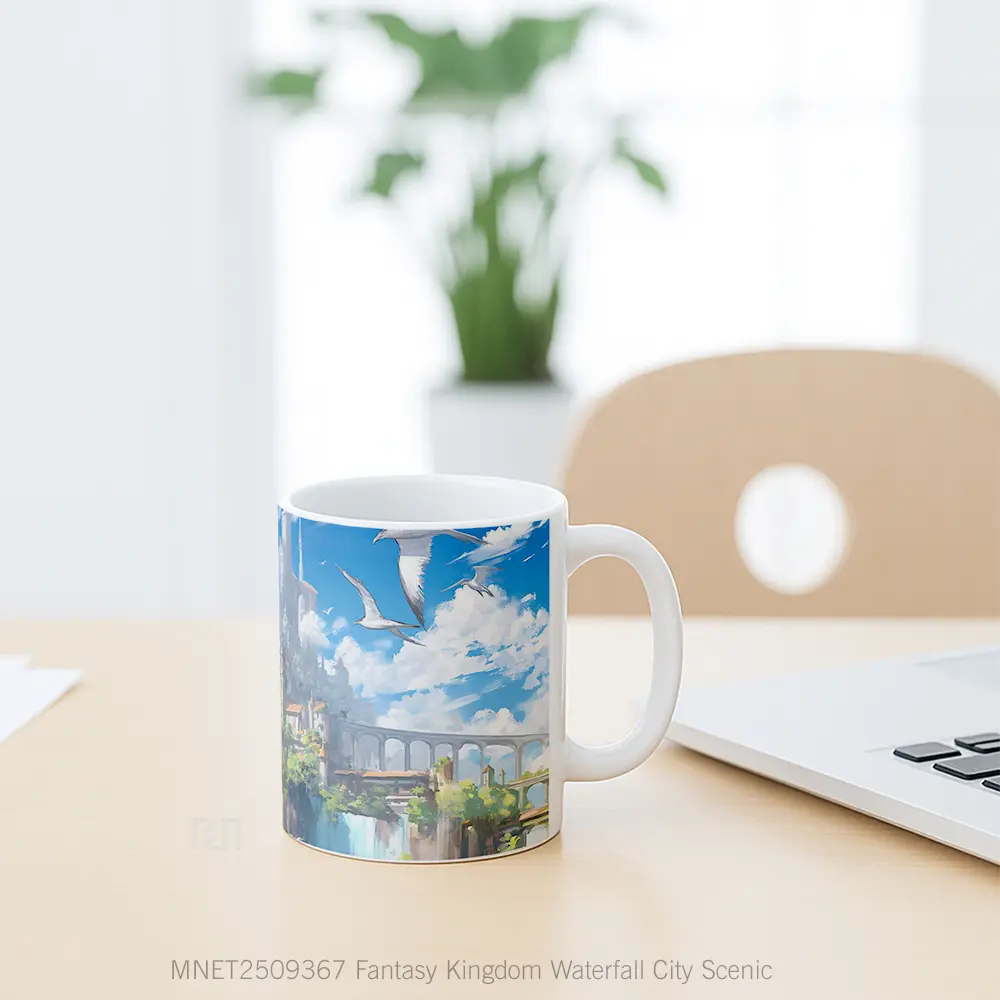 Fantasy Kingdom Waterfall City Scenic Mug MNET2509367 - All-side / Desain