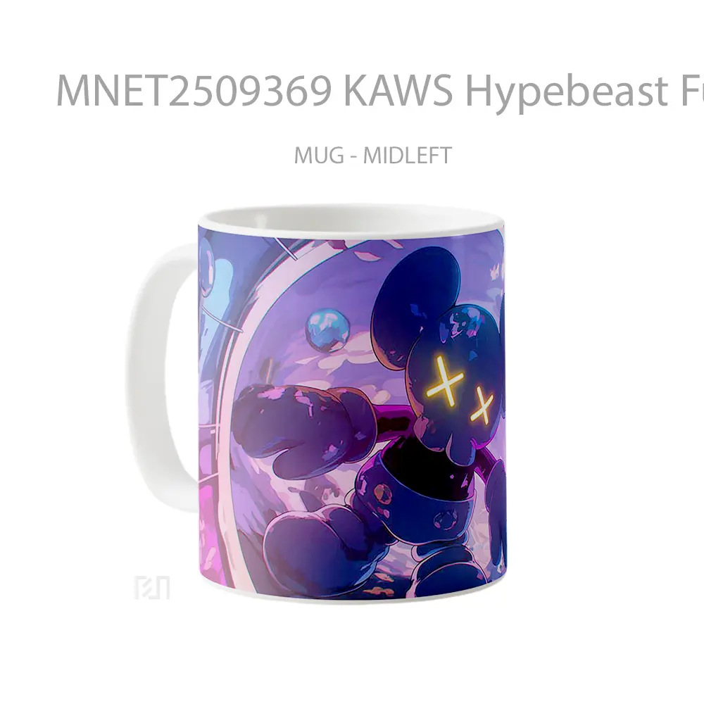 Kaws Hypebeast Futuristic Vibes Neon Lights Mug MNET2509369 - All-side / Desain