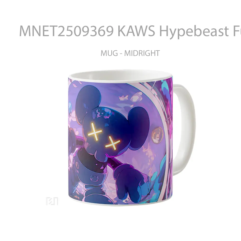 Kaws Hypebeast Futuristic Vibes Neon Lights Mug MNET2509369 - All-side / Desain