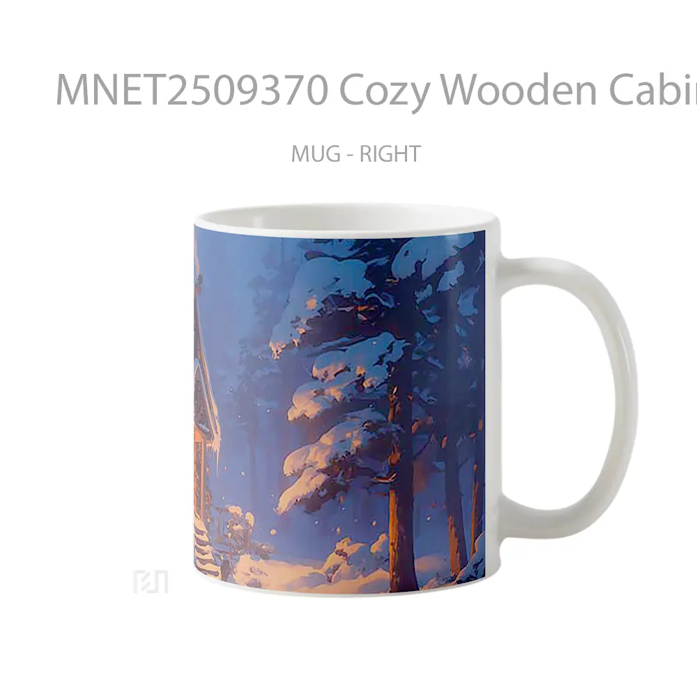 Cozy Wooden Cabin Snowy Woods Mug MNET2509370