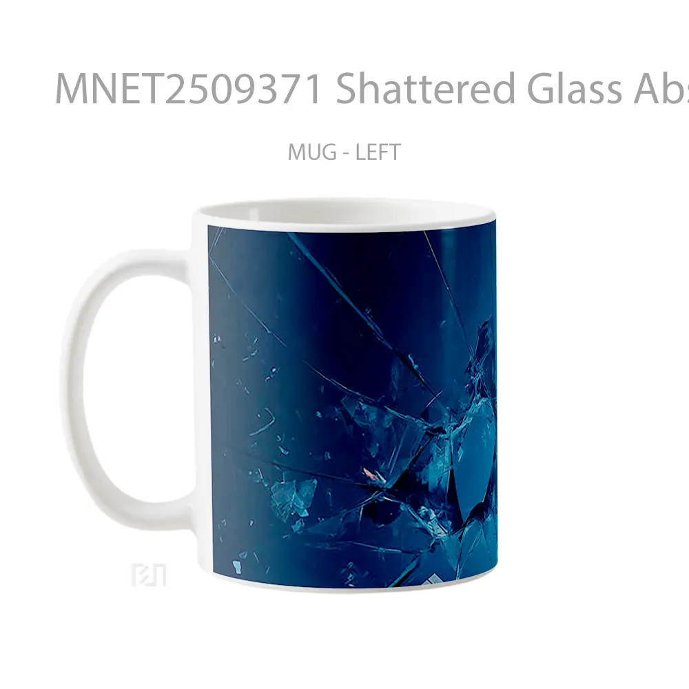 Shattered Glass Abstract Mug MNET2509371 - All-side / Desain