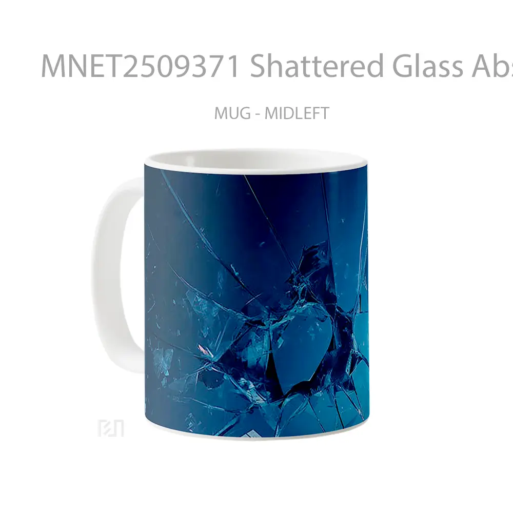Shattered Glass Abstract Mug MNET2509371 - All-side / Desain