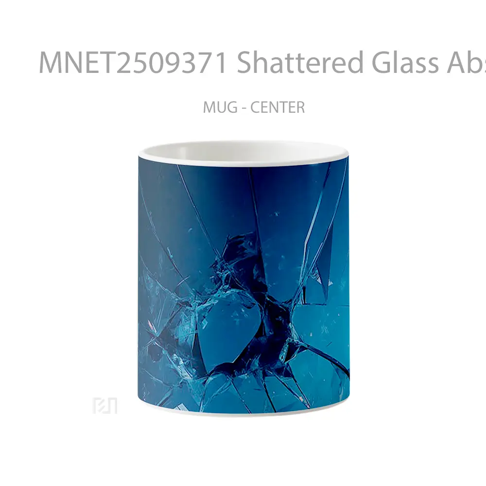 Shattered Glass Abstract Mug MNET2509371 - All-side / Desain