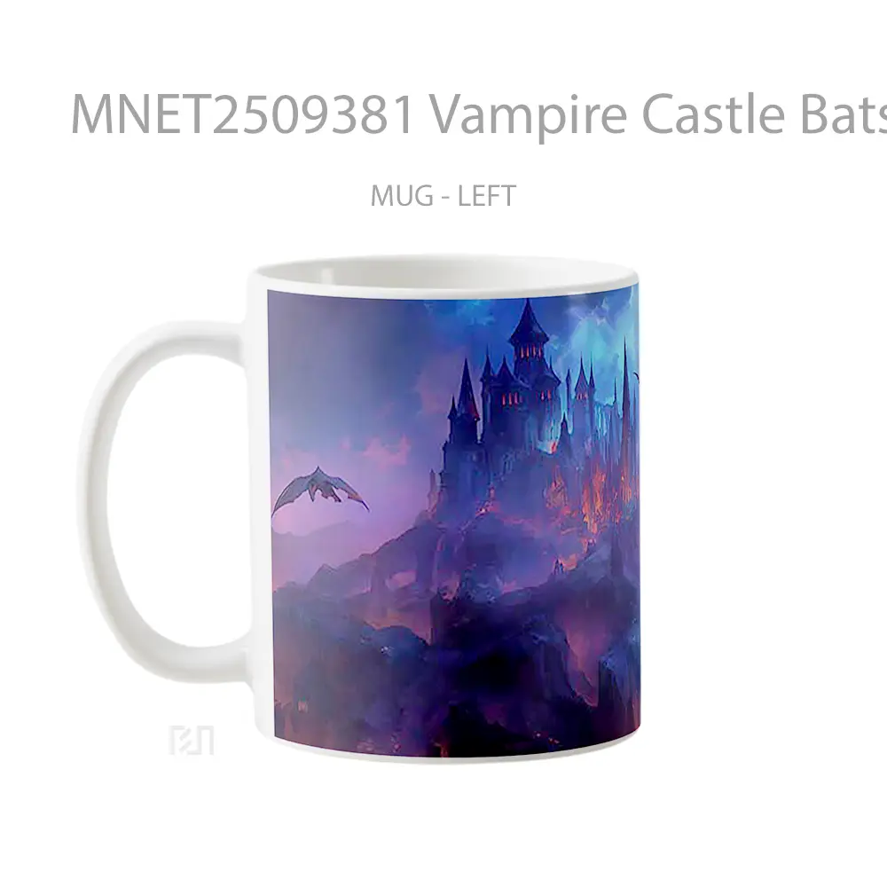Vampire Castle Bats Lightning Mug MNET2509381 - All-side / Desain