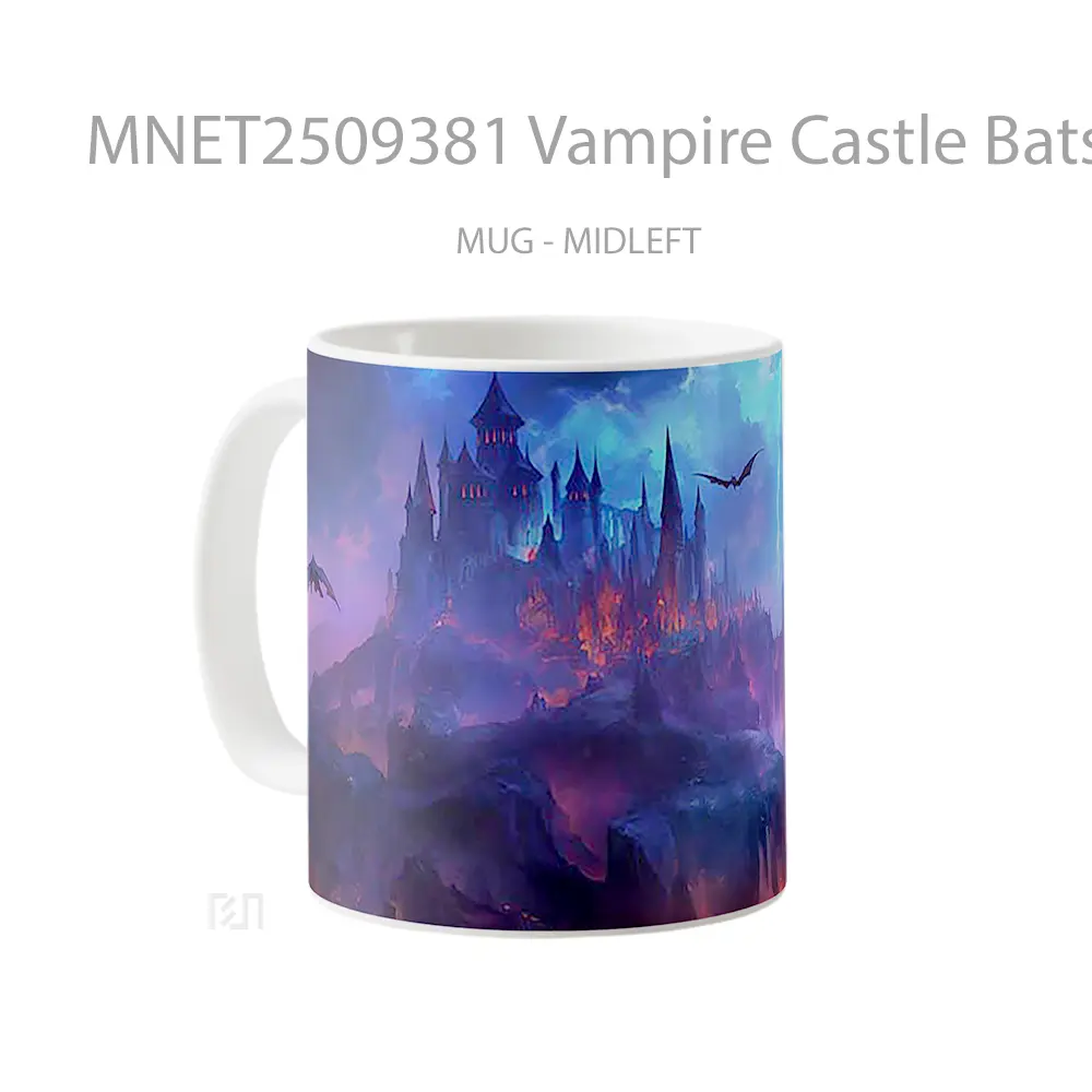 Vampire Castle Bats Lightning Mug MNET2509381 - All-side / Desain