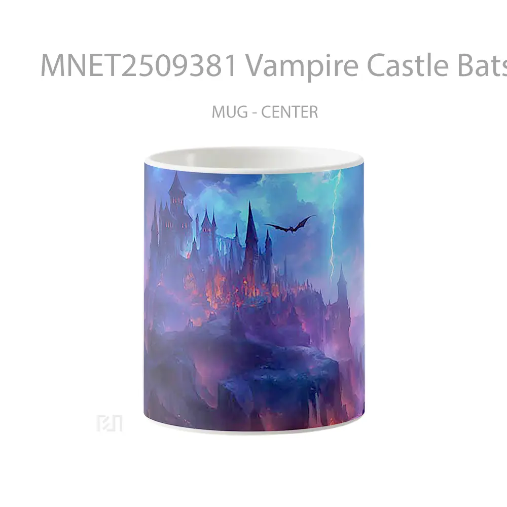 Vampire Castle Bats Lightning Mug MNET2509381 - All-side / Desain