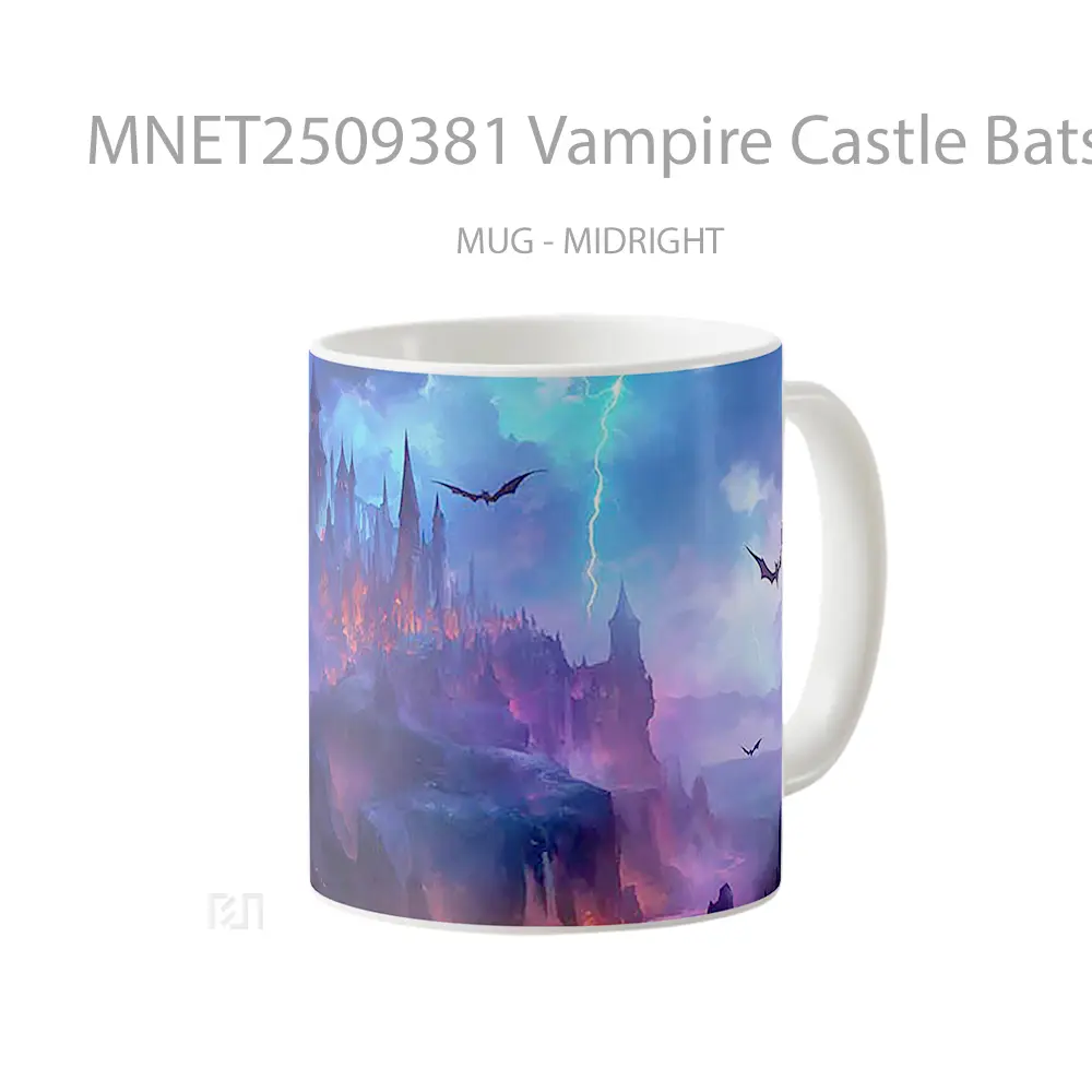 Vampire Castle Bats Lightning Mug MNET2509381 - All-side / Desain