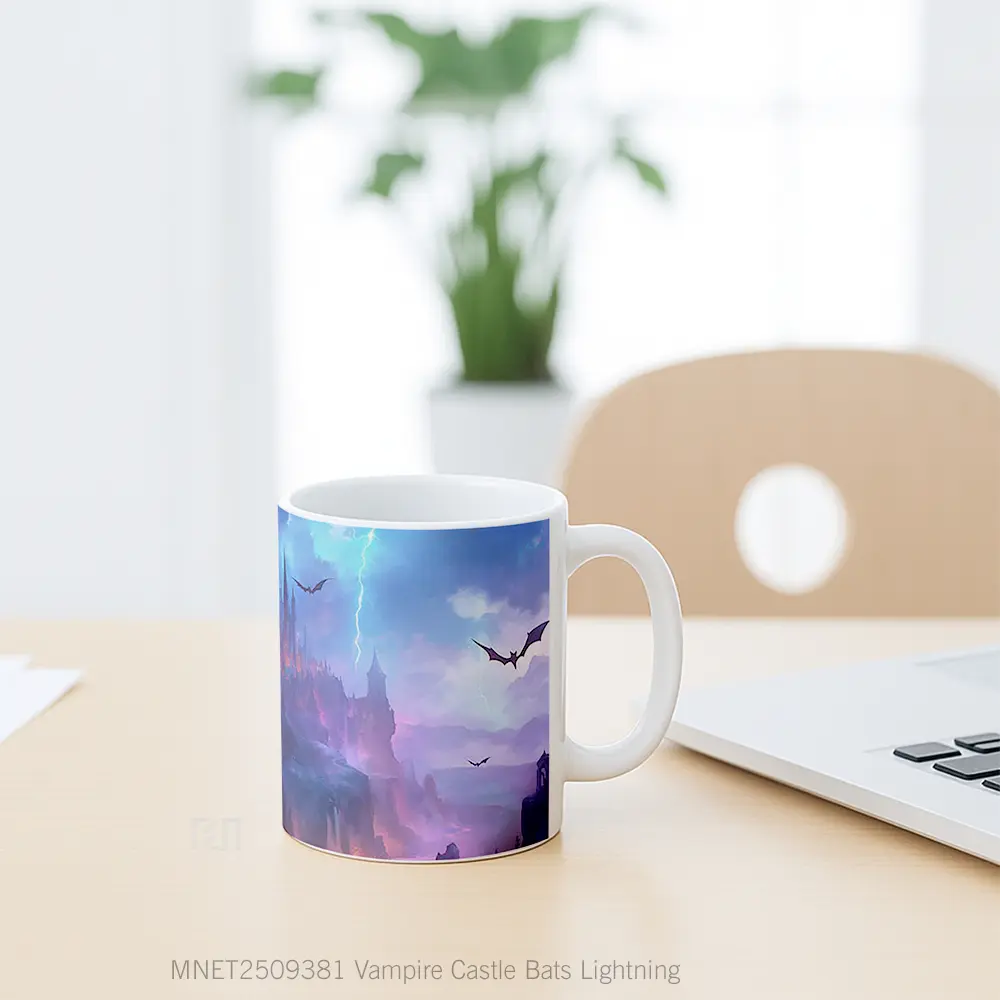Vampire Castle Bats Lightning Mug MNET2509381 - All-side / Desain