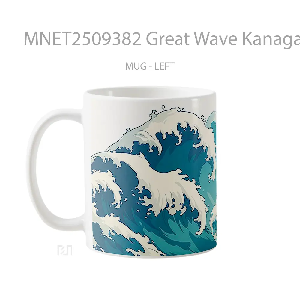Great Wave Kanagawa Inspired Ocean Mug MNET2509382 - All-side / Desain