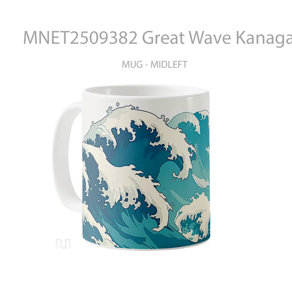Great Wave Kanagawa Inspired Ocean Mug MNET2509382 - All-side / Desain