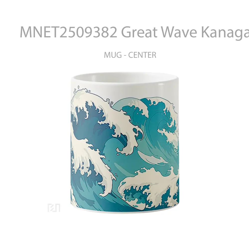 Great Wave Kanagawa Inspired Ocean Mug MNET2509382 - All-side / Desain