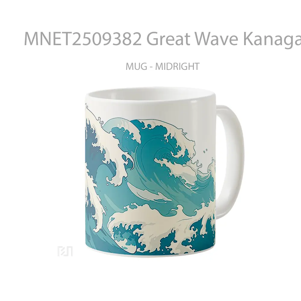 Great Wave Kanagawa Inspired Ocean Mug MNET2509382 - All-side / Desain