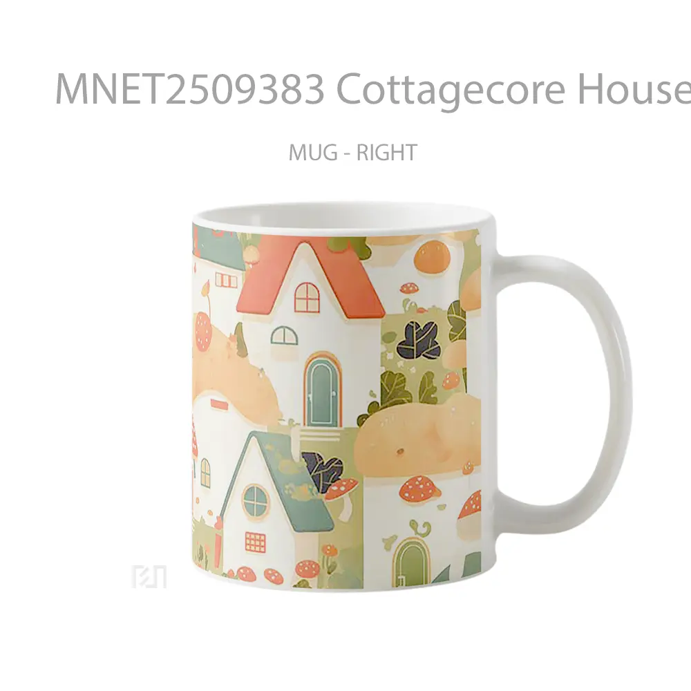 Cottagecore Houses Pattern Mug MNET2509383