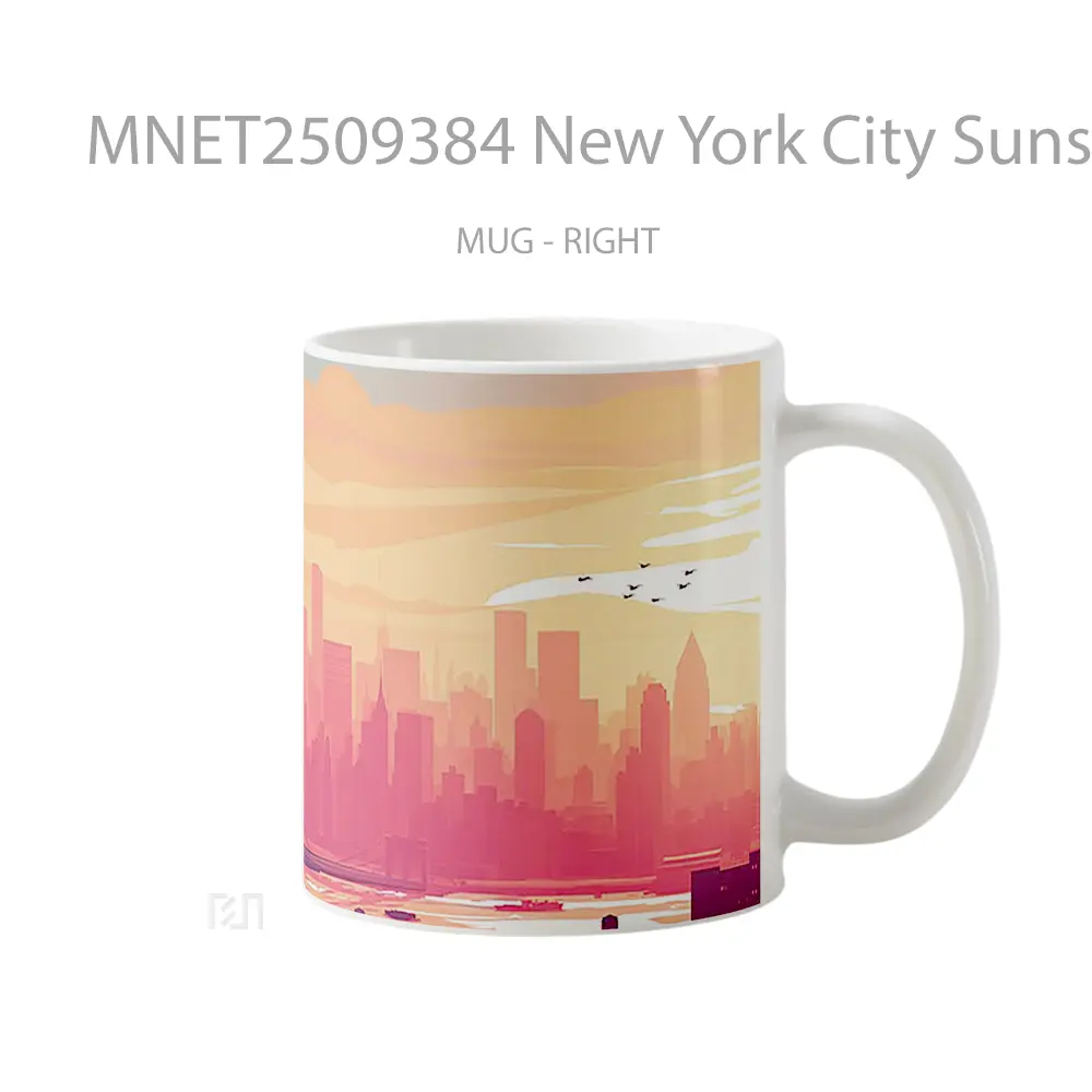 New York City Sunset Skyline Mug MNET2509384