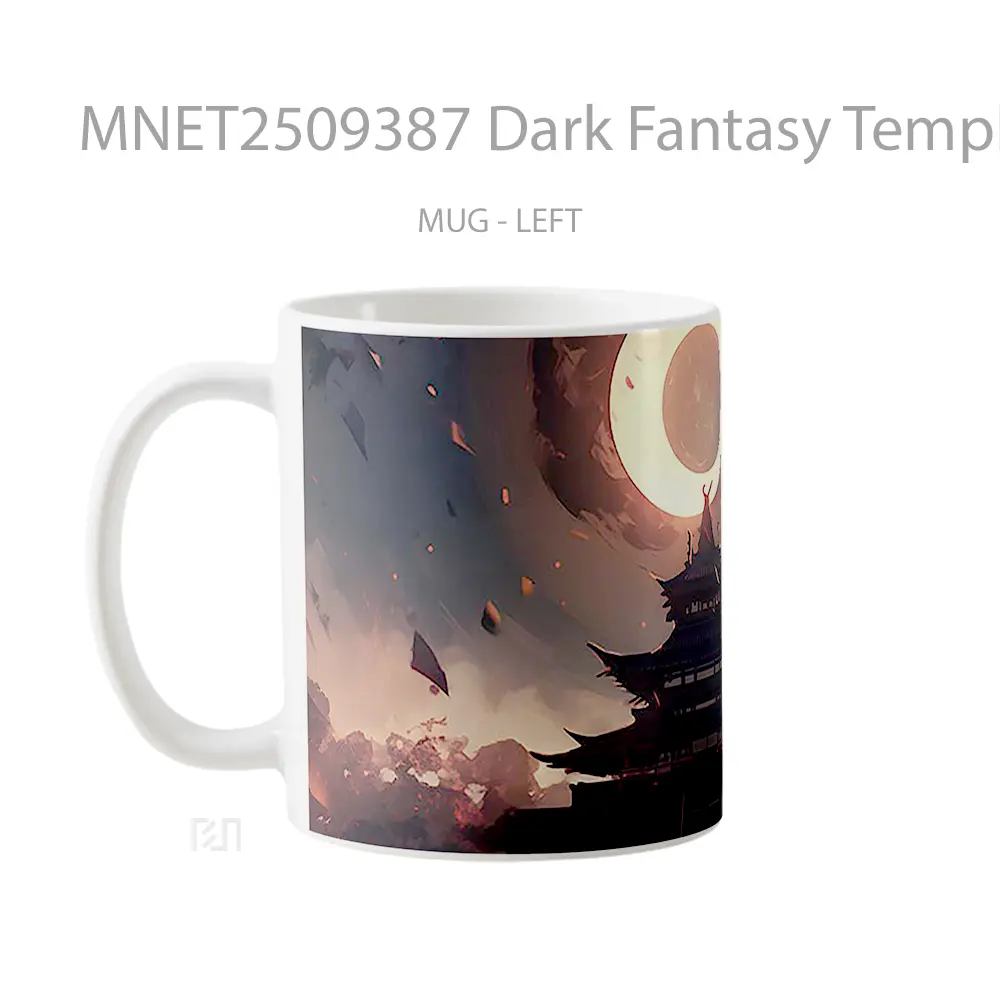 Dark Fantasy Temple Eclipse Mug MNET2509387 - All-side / Desain