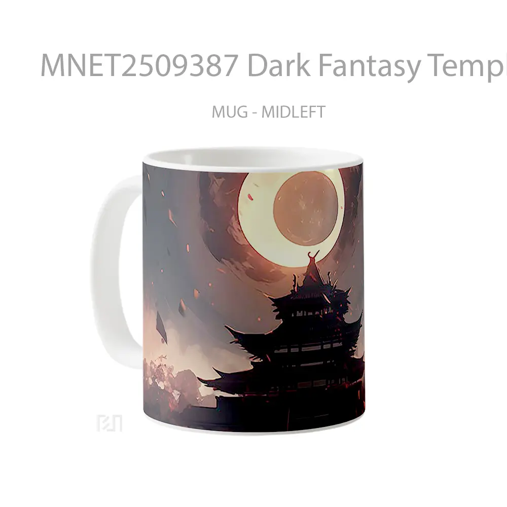 Dark Fantasy Temple Eclipse Mug MNET2509387 - All-side / Desain