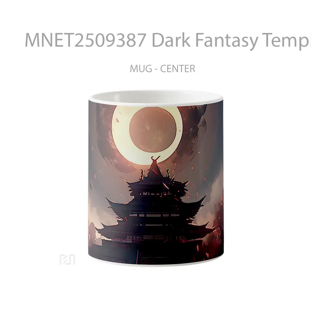 Dark Fantasy Temple Eclipse Mug MNET2509387 - All-side / Desain
