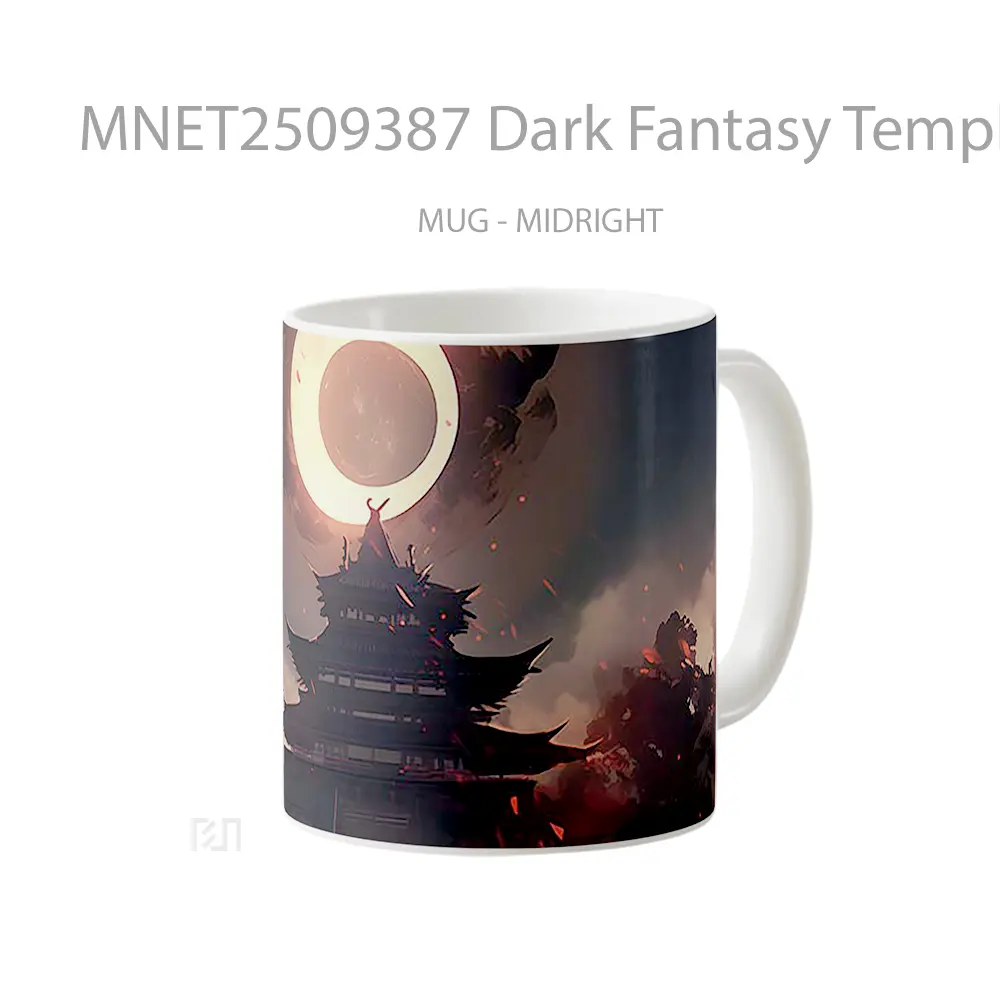Dark Fantasy Temple Eclipse Mug MNET2509387 - All-side / Desain