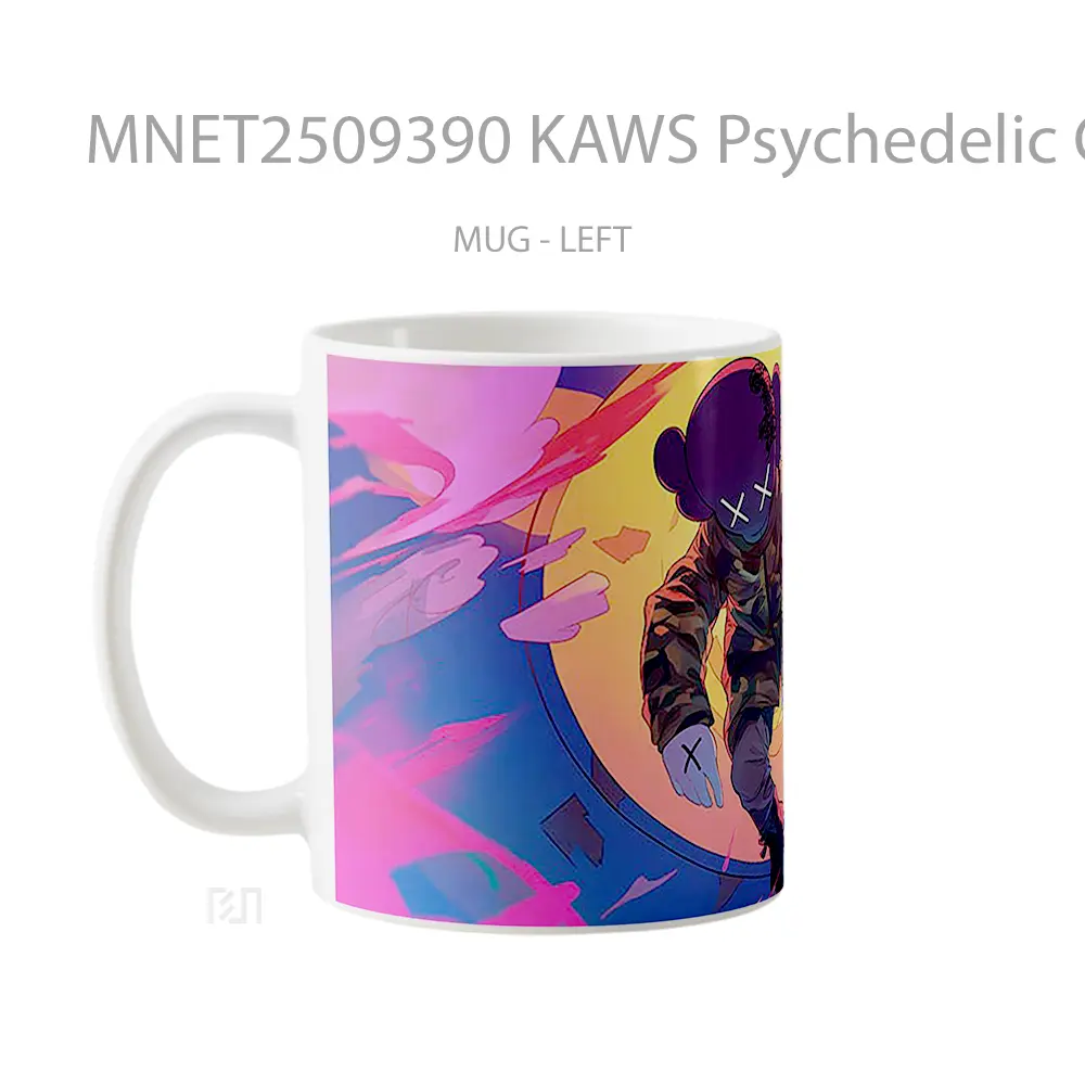 Kaws Psychedelic Colors Art Mug MNET2509390 - All-side / Desain