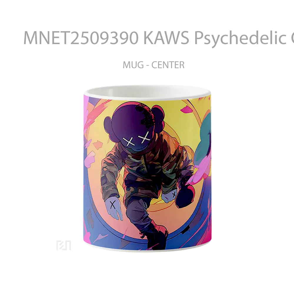 Kaws Psychedelic Colors Art Mug MNET2509390 - All-side / Desain